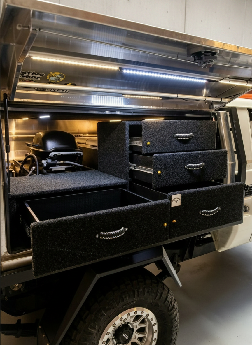 Bandit's L-Shape Canopy Storage System